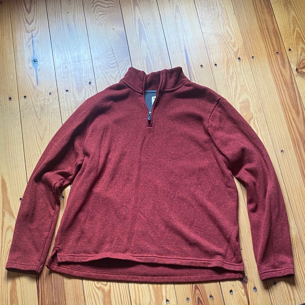 Wrangler Men's Burgundy Zip-Up Sweater